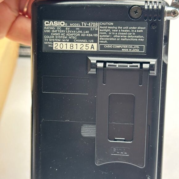 VTG Casio Super Crystal Vision 2.5" Portable Color TV EV-510 in box antenna - Picture 9 of 10